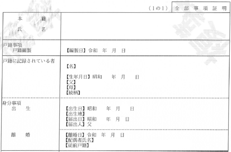 離婚後　新戸籍