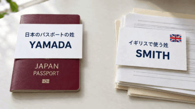 イギリスで使う姓と日本のパスポートが違う！戸籍の姓を揃えるには？